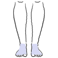 足の甲・足の指脱毛の範囲